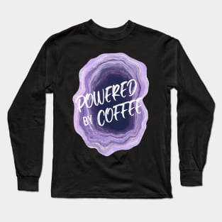 Powered by Coffee: Purple Long Sleeve T-Shirt